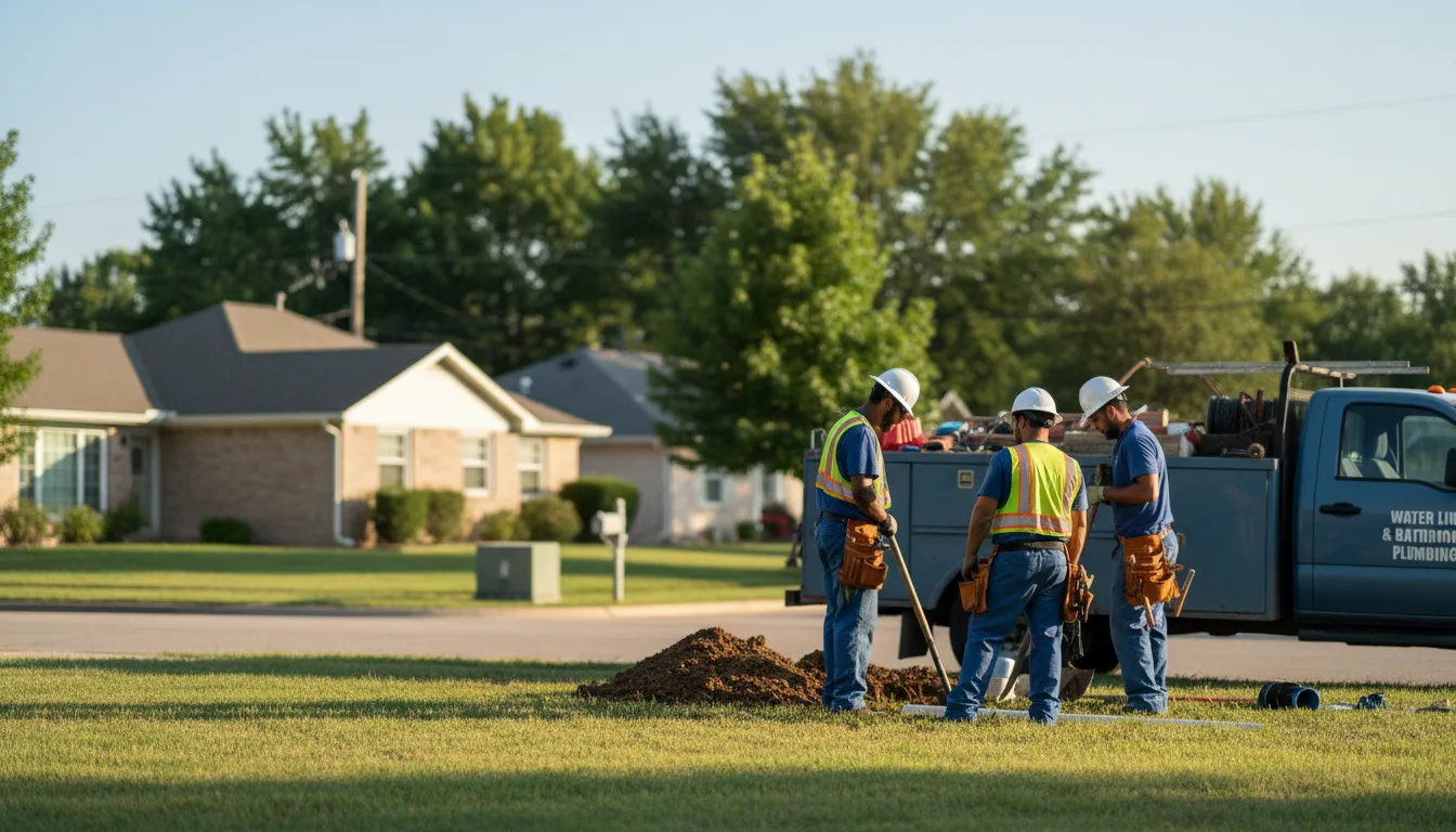 Residential water line and bathroom plumbing service in Severy, KS
